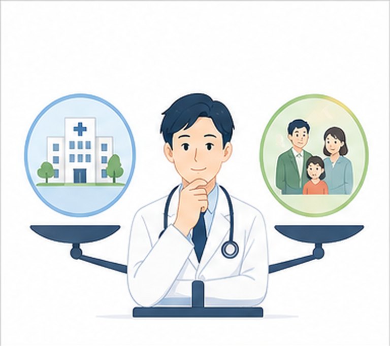 JMC 医師転職の結論の要点を図解したイラスト
