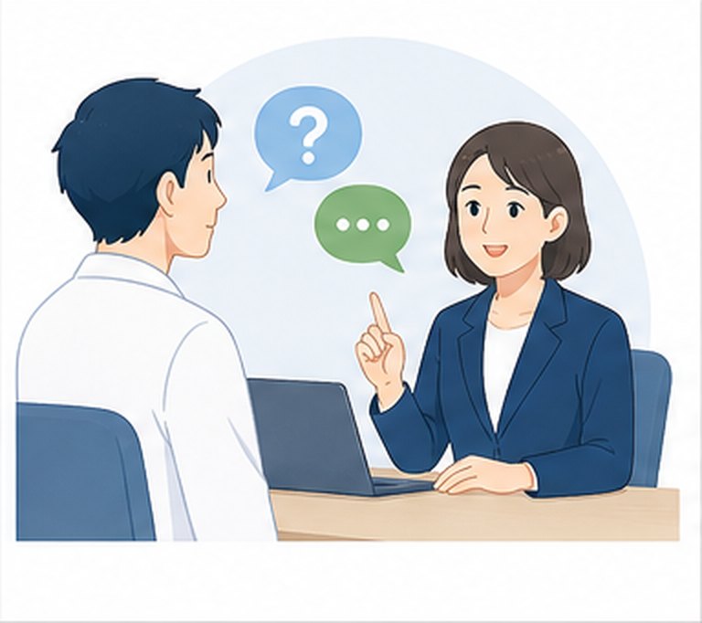 よくある質問の要点を図解したイラスト