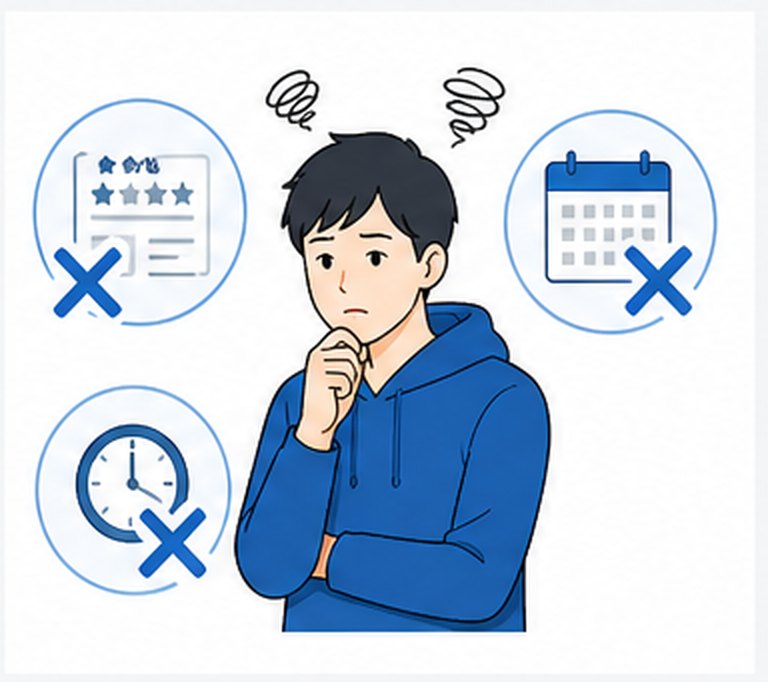 向いていない人の要点を図解したイラスト