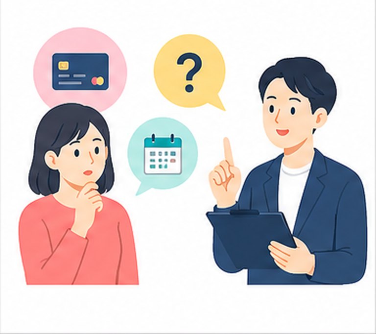 よくある質問の要点を図解したイラスト