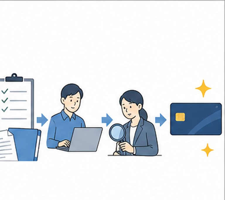 利用・申込の流れの要点を図解したイラスト