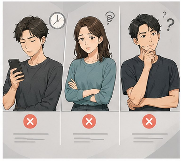 向いていない人の要点を図解したイラスト
