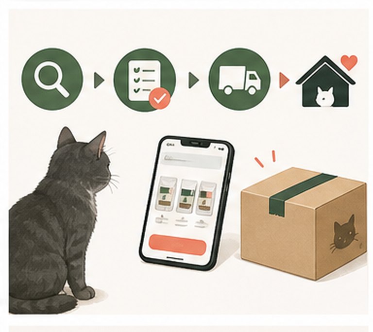 利用・申込の流れの要点を図解したイラスト