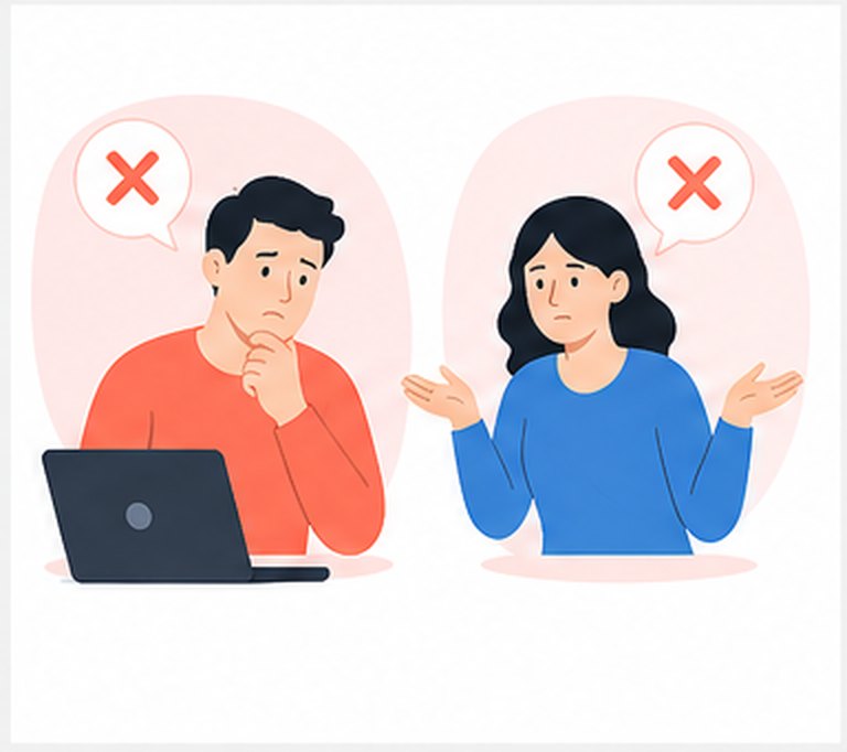 向いていない人の要点を図解したイラスト